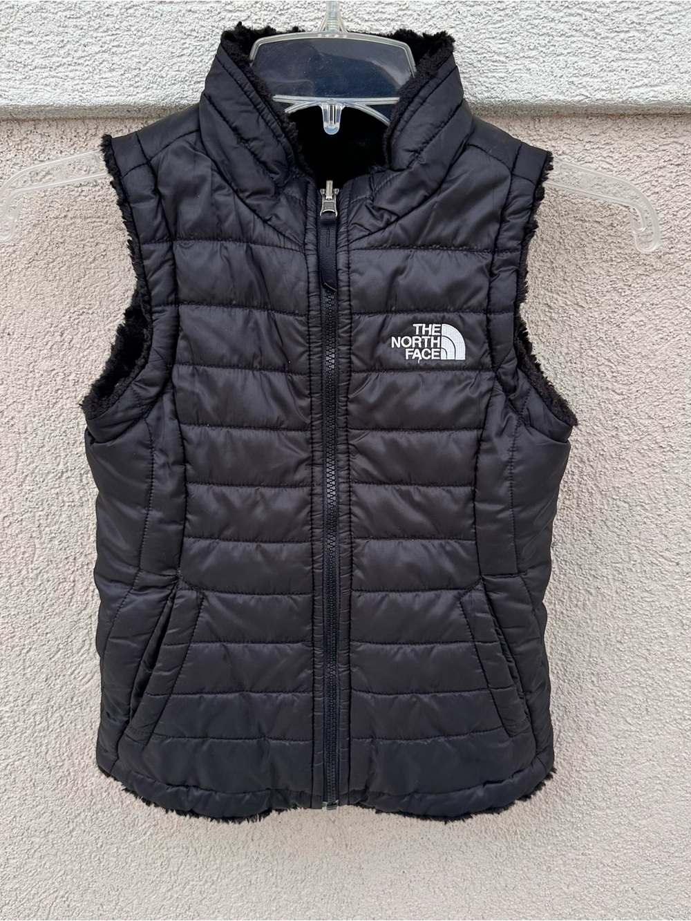 Girls The North Face Black Quilted Kids Mossbud Vest
